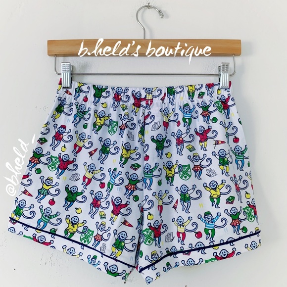 Roller Rabbit Back To School Monkey Polo Pajamas in Multi X-Small (XS) New NWT - Picture 13 of 16